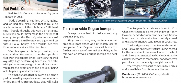 AFLOAT Magazine -The Remarkable Trogear Bowsprit