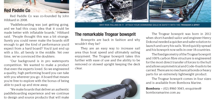 AFLOAT Magazine -The Remarkable Trogear Bowsprit